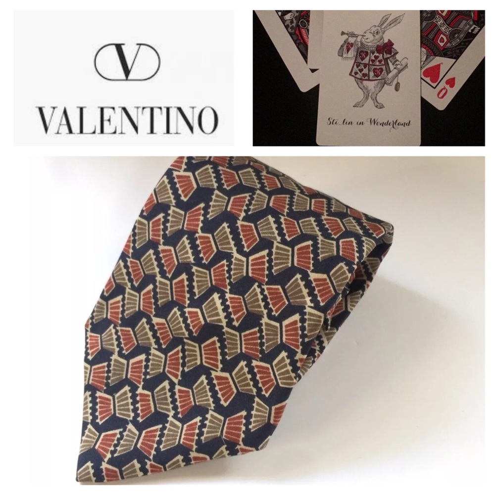Valentino Vintage Mens Silk Necktie